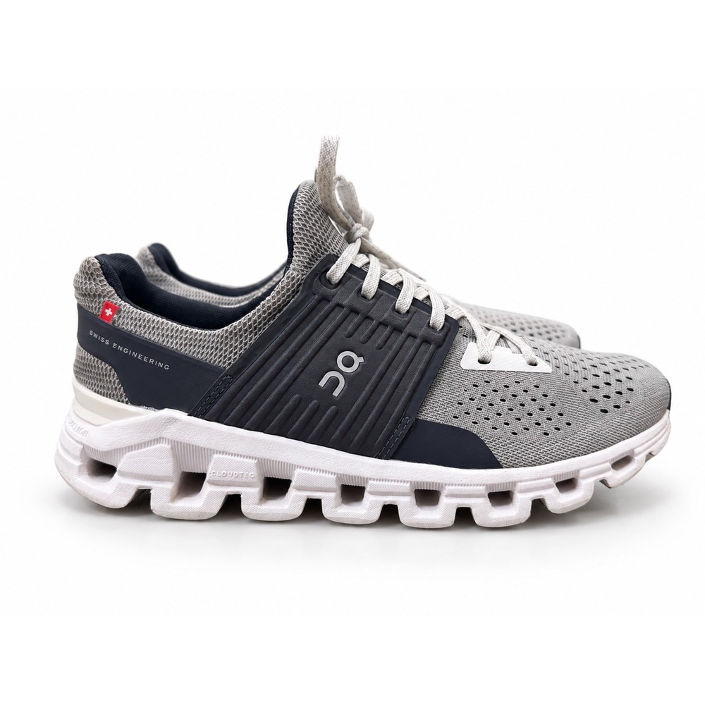 On Running Cloudswift Grey Navy Running Shoes 41.98922 Womens Size 8